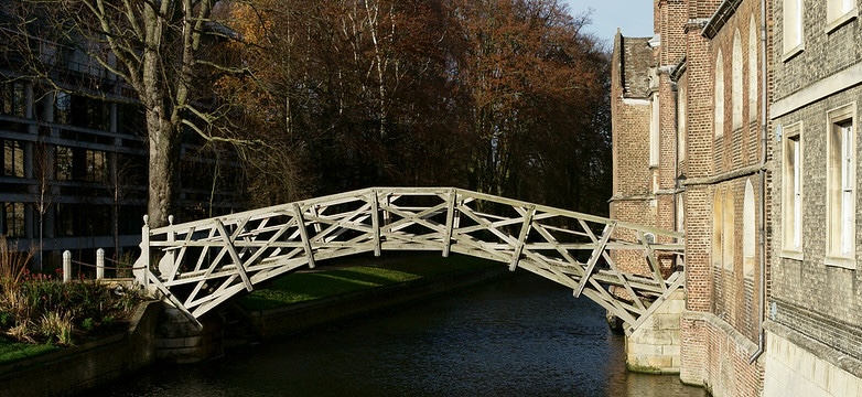 Mathematical Bridge at Queens' College Cambridge by Peter Trimming CC BY 2.0